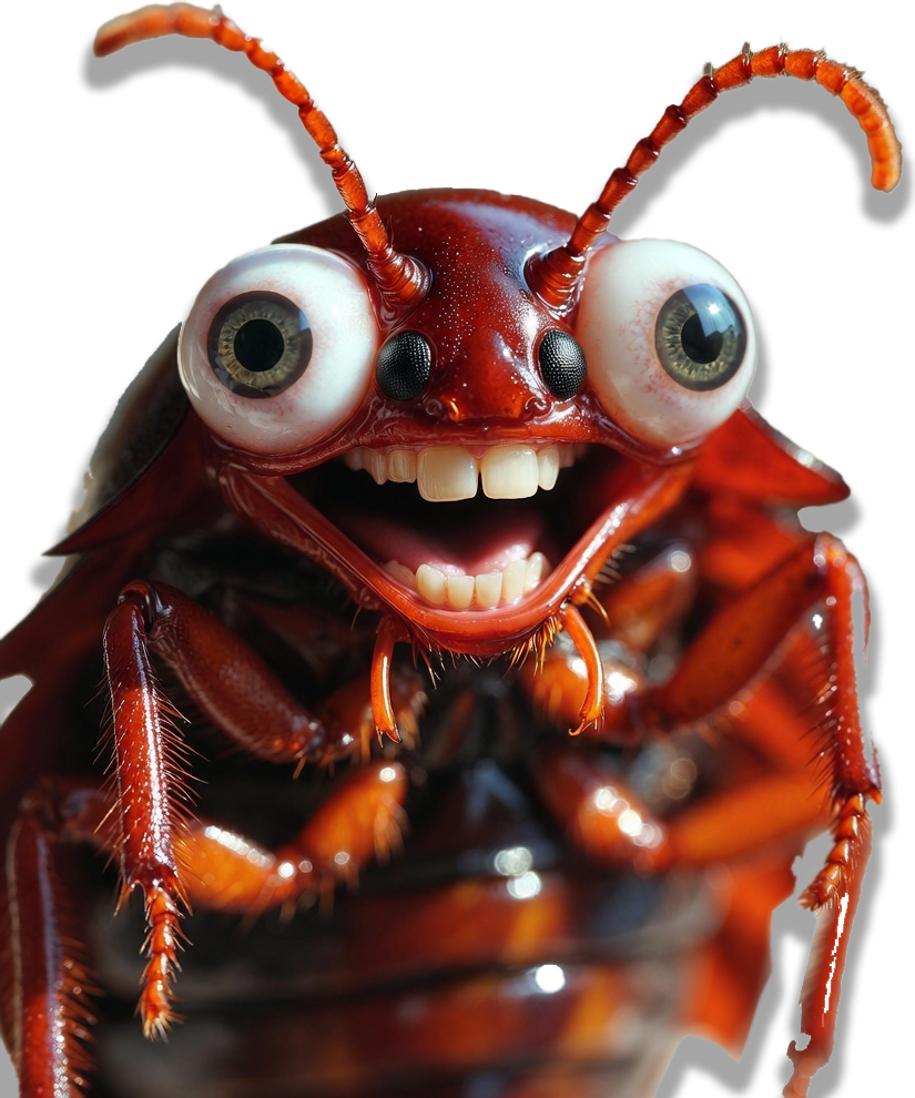 Hungry bed bug mascot - Custom Bedbug Inc