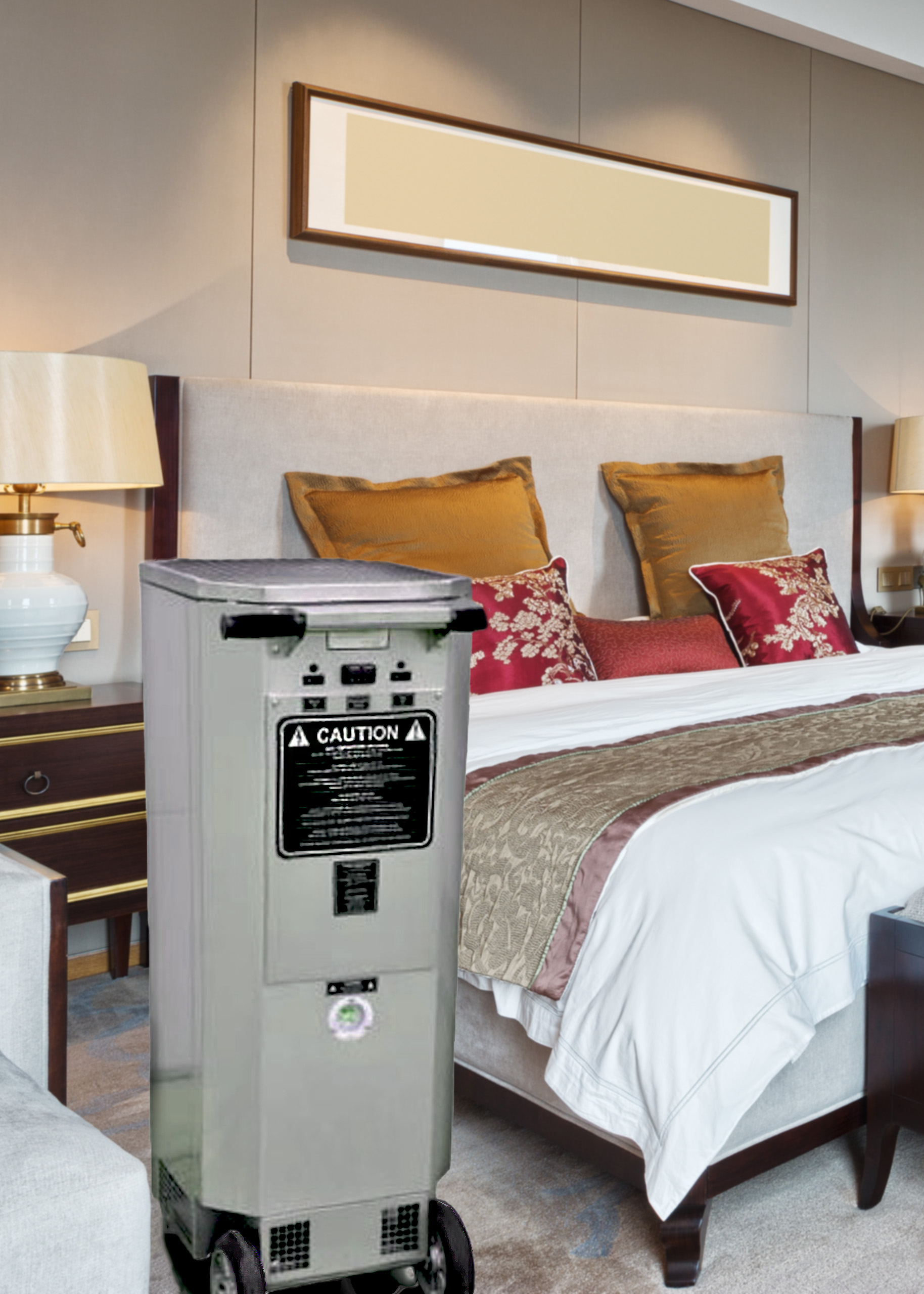 Professional bed bug heat treatment equipment setup