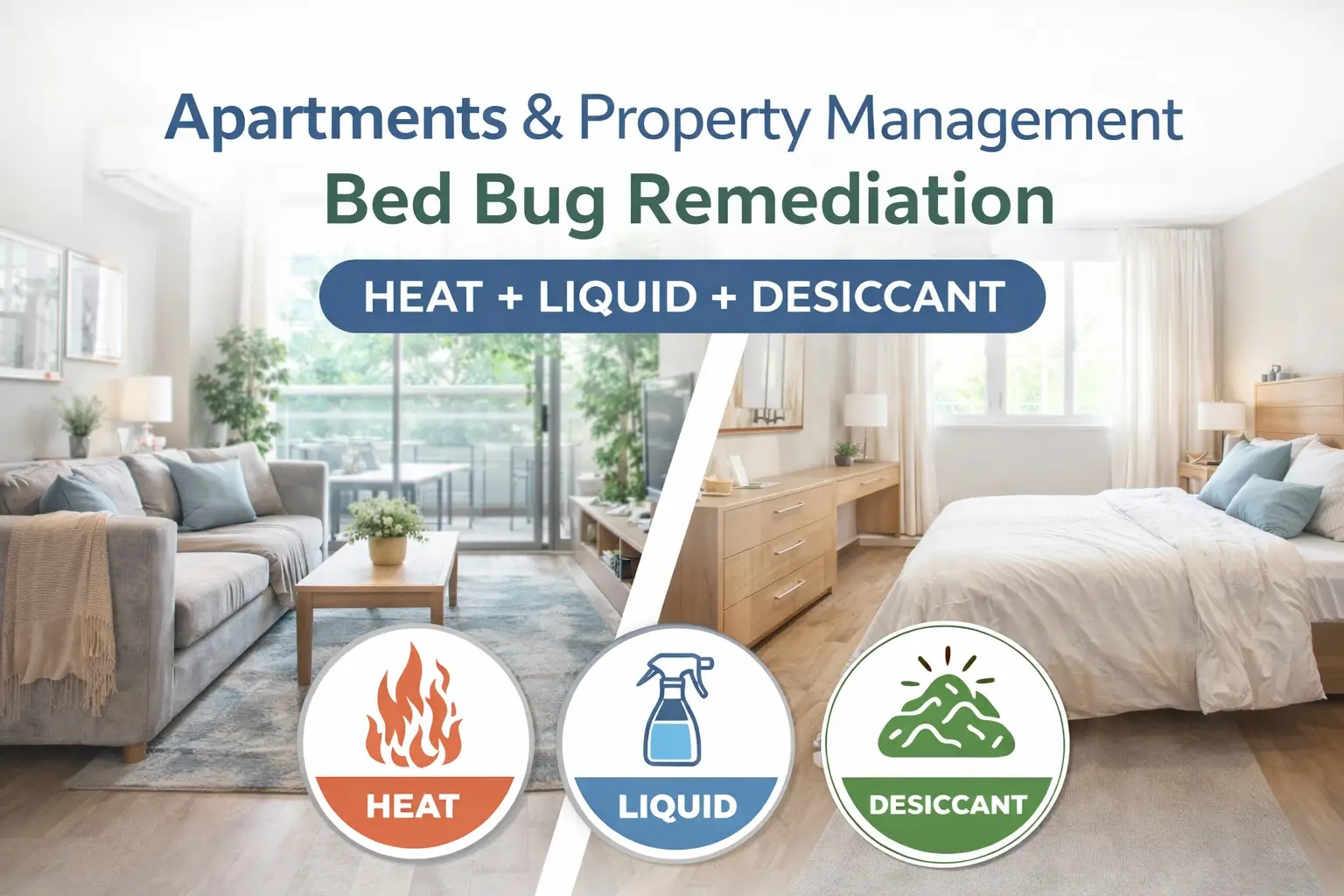 Apartment property management bed bug remediation and treatment coordination